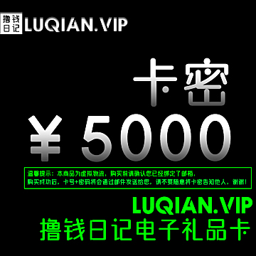 撸钱日记官方充值卡密5000面值