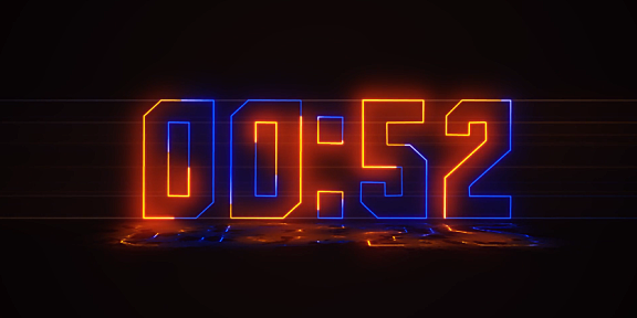 60秒倒数计时动画视频素材免费下载 2K分辨率1920*1080
