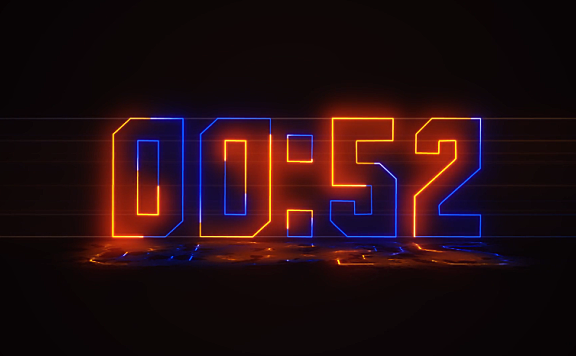 60秒倒数计时动画视频素材免费下载 2K分辨率1920*1080
