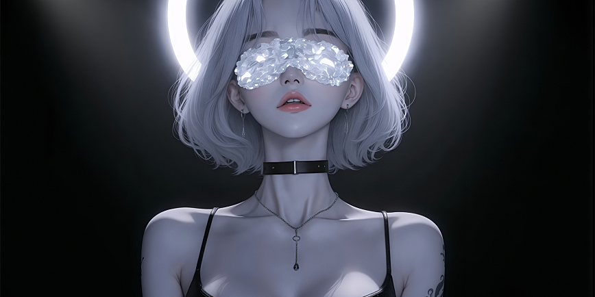 AI生成二次元短发吊带美女 精选4K高清电脑壁纸图片最火爆免费壁纸下载