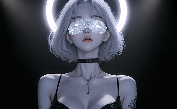 AI生成二次元短发吊带美女 精选4K高清电脑壁纸图片最火爆免费壁纸下载