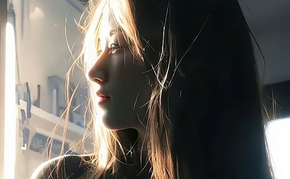 美女侧脸拍照逆光效果 最新手机壁纸图片原图免费下载