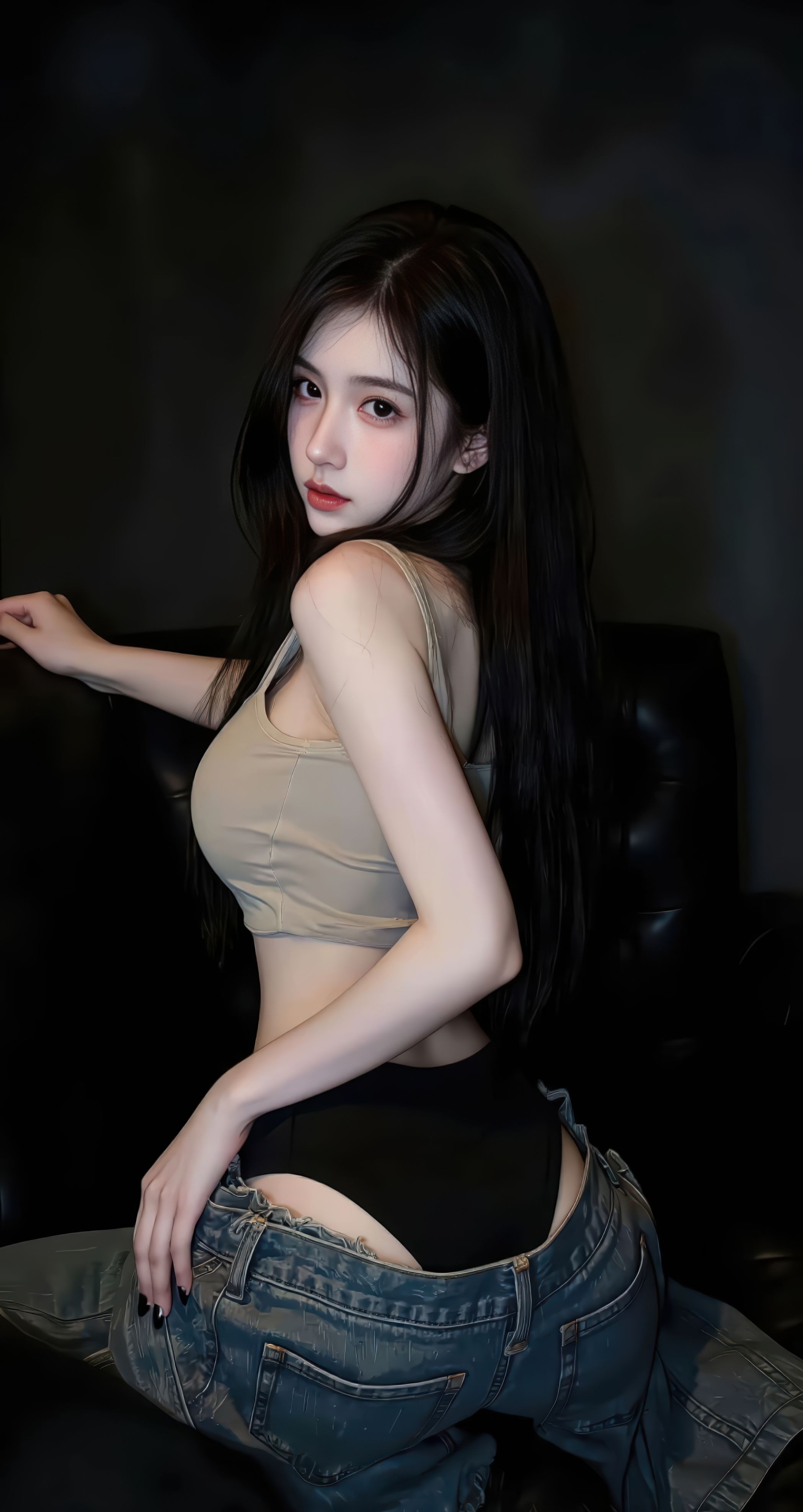 性感美女转身回眸 最新手机壁纸图片原图免费下载