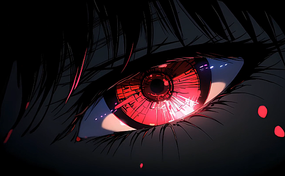 红色的眼睛特写 电脑动态壁纸4K高清视频分辨率3480*2160免费下载
